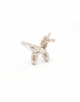 Pendiente unicornio plata