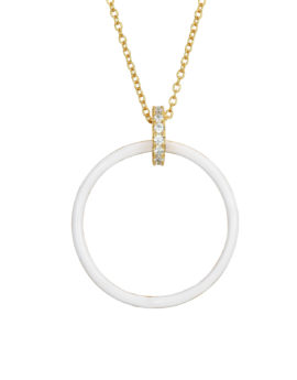 Collar doble aro blanco