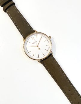 Reloj insignia piel verde