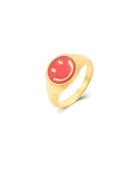 Anillo smiley rojo