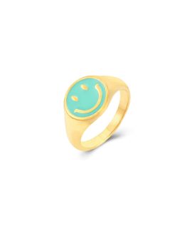 Anillo smiley verde
