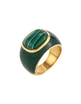 Anillo ágata verde