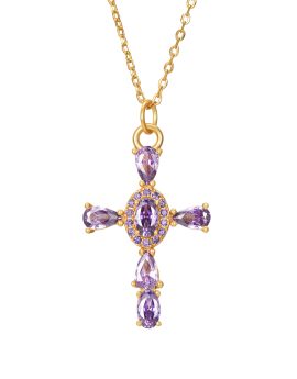 Collar cruz princes amatista