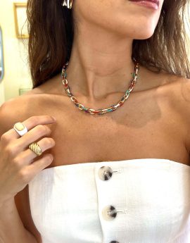 Collar eslabones multicolor