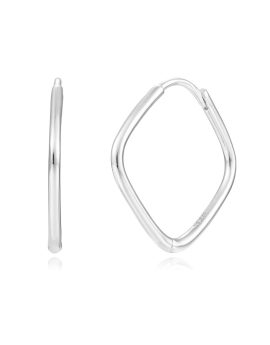 Aro rombo fino plata