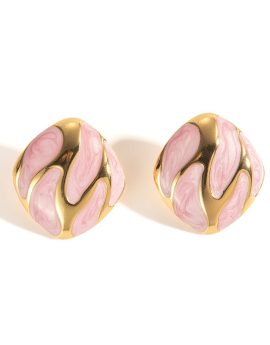 Pendiente vintage rosa