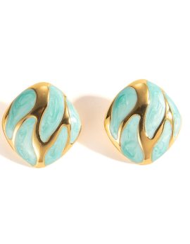 Pendiente vintage verde