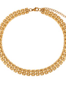 Collar choker block dorado