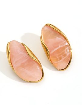 Pendiente carey rosa