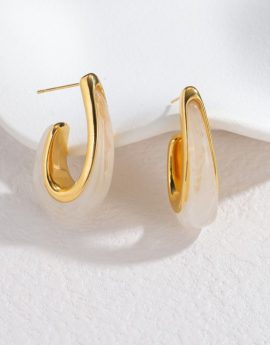 Aro carey ovalado blanco