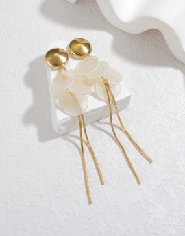 Pendiente largo nácar